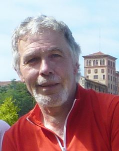 A colour photo of guest speaker Dirk Decuypere, a retired teacher, author, and historical researcher resident in Geluwe, Belgium.