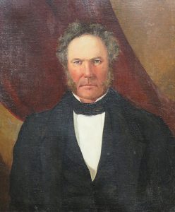 A colour photo of an oil portrait of Captain John Benning Monk (a March riverfront gentry neighbour of Hamnett Pinhey), unsigned, undated [later 1840s–early 1850s] (PPF Collection, Gift of Allan Sibley)